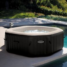 Надувная СПА джакузи с подогревом Intex PureSpa Jet and Bubble Massage 28454, восьмигранная, с пузырьковым и гидромассажем, хлоргенератором и с системой смягчения воды, 201х71 см