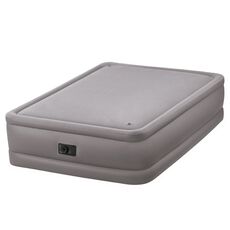 Двуспальная надувная кровать Intex 64468 Foam Top Bed + встроенный электронасос