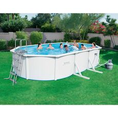 Стальной овальный бассейн Hydrium Oval Pool Set 740х360х120 м, с песч. Фил.-насос 56787л/ч Bestway 56604