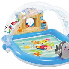 Надувной игровой центр INTEX 57421 Замок из Песка с фонтаном и навесом, 170х150х81 см, от 2 лет