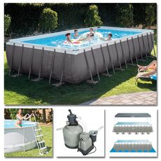 Каркасный бассейн Ultra Frame+хлоргенератор 732х366х132см,Intex 26368