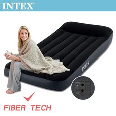 Надувной матрас Pillow Rest 99х191х25см с насосом 220В, Intex 64146