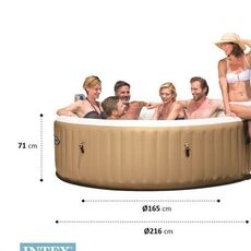 Intex 28428 (216х71, аэро) Надувной гидромассажный СПА-бассейн джакузи PureSpa