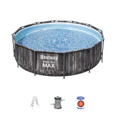 Bestway 5614Х(366х100) фильтр,лестница Каркасный бассейн круглый Power Steel Deluxe Set, фильтр, лестница